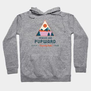 Onward And Pupward Conquering Peaks Since 1998 Dog Hiking Hoodie